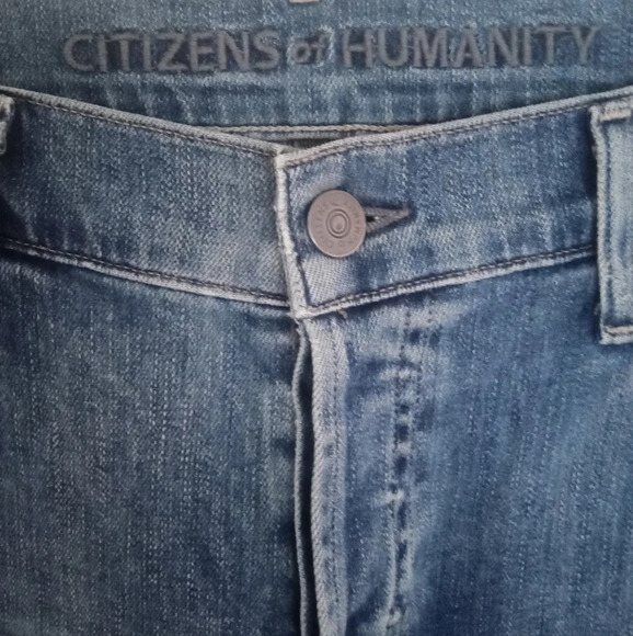 Citizens of Humanity Relaxed Fit Button Fly Cropped Denim Jeans Size 28 - Picture 3 of 7
